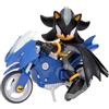 Sonic The Hedgehog DC x Sonic Shadow nei panni di Batman con Batcycle, licenza ufficiale Jakks Pacific, action figure Shadow da 12,7 cm, veicolo interattivo con ruote mobili e cavalletto funzionante