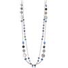 FULU AUTUMN Collana lunga in argento da donna, elegante, con doppio ciondolo in perle di cristallo, gioiello di moda, regalo per le donne, Perla Vetro Zinco, perla