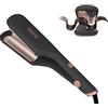 TANSHINE Piastra Onde per Capelli 32 mm, Ferro Capelli Ondulati con 5 Temperature Regolabili, Tecnologia PTC e Ceramica per Beach Waves e Onde Larghe, Anti Scottature per Capelli Lunghi e Corti, Nero