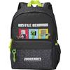 CYPBRANDS - Zaino scolastico Minecraft, adattabile al trolley, grande, leggero, resistente, nero, prodotto ufficiale