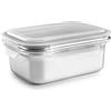 IBILI - Contenitore rettangolare Keepklin da 800 ml, in acciaio inox, adatto al microonde, coperchio ermetico