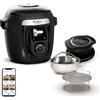 Moulinex Cookeo Wi-Fi con Extra Crisp, Multicooker, 14 modalità di cottura, Cottura a pressione, Aria fritta, Ricette facili passo-passo, CE96X8F0, Nero