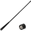Superbat Antenna Talkie-Walkie Baofeng 38.5cm Dual Band UV VHF/UHF 136/470 MHz Flessibile a Forma di Frusta con Connettore SMA Femmina Guadagno 3dBi Compatibile con Baofeng UV-5R