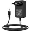 CABLEPELADO Alimentatore 12V 2A - Adattatore da Parete con Connettore DC 5,5 x 2,5 mm, Caricabatterie 12V, Nero