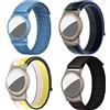 Dingfeiyu 4 Pack Custodia da polso in per AirTag, Anti-smarrimento e Anti-graffio Accessori Airtag, braccialetto per AirTag, anziani, bambini (impostare B)
