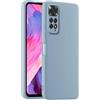HULLIN Custodia per Telefono in Silicone Colorato, Adatta per Redmi Note 11 / Note 11S (4G) (6.43) - Blu fumo