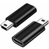 TECHZOCO Adattatore USB C Femmina a Mini USB Maschio, Convertitore USB Tipo C a Mini USB Maschio, Adatto per Lettore MP3, Fotocamere Digitali, GPS, Hard Disk Portatili, Macchina Digitale Box e altro