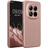 kwmobile Custodia Compatibile con Xiaomi Redmi Note 15 PRO+ 5G / Poco M8 PRO 5G Cover - Protezione Back Case Morbida - Silicone TPU Effetto Metallizzato Oro Rosa Metallizzato