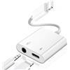 Puiseno [Certificato MFi Lightnning a jack da 3,5 mm 2 in 1 cuffie jack adattatore per iPhone con porta di ricarica, compatibile con i-Phone 14/13/12/11/XS/XR/8/7 adattatore HiFi AUX di alta qualità