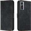 Bravoday Cover per Vivo Y72 5G / IQOOZ3 5G / Y53S / Y52 5G, Flip Custodia in Pelle PU Portafoglio Custodia per Vivo Y72 5G, con Slot per Schede, Nero