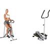 Sunny Health & Fitness Magnetic Underdesk/Standing Portable Ellittical Machine + Squat Assist Upright Row-N-Ride Rowing Machine, Horse Riding Machine, Full Body Exercise