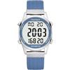 Hearkent 2401 - Orologio contapassi, da donna, per registrare calorie e distanza, sveglia, conteggio alla rovescia, visualizzazione dell'ora, senza carica o app, blu