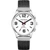 Hearkent Orologio parlante inglese britannico da donna, con numeri grandi, auto-impostato, per ipovedenti, non vedenti o anziani, Nylon nero., Classico