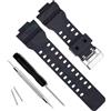 MyTime GD120/GA-100/GA-110/GA-100C Cinturino di ricambio in resina naturale per Casio G-Shock da uomo (mimetico-nero)