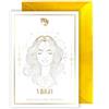 WBdesignz Biglietto con busta, segno zodiacale Vergine Gold