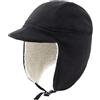 Decentron Cappelli invernali da uomo in pile caldo con visiera antivento paraorecchie cappello esterno termico teschio, Nero , Taglia unica