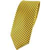 TigerTie - cravatta stretta di seta - giallo argento nero striato - Cravatta 100% seta
