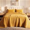 Tribeca Living Set copripiumino per letto king size in velluto, 3 pezzi, include trapunta oversize e due federe, velluto super morbido da 260 g/m², oro