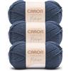 Caron Simply Me - Gomitolo di filato merino, colore verde acqua profonda, confezione da 3 pezzi da 100 g, 50% acrilico, 50% lana merino, #3 DK (leggero), 200 m, per maglia/uncinetto