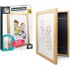Buki France Cornice per disegni per bambini + 3 anni - esposizione e gamma fino a 50 disegni A4 - Formato 24 x 33 cm - Da appoggiare o appendere - sicuro e facile da usare