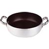 Baldassare Agnelli Pentole Agnelli ALSA2110S36 Tegame con Maniglie, Alluminio, Argento, 36 cm
