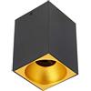 GTV SLV TENSA - Plafoniera in alluminio, 96 x 140, IP20, GU10, colore: Nero