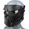 Aifordge Maschera tattica anti-appannamento, con lente trasparente, protezione integrale a doppia modalità, design regolabile, per softair, paintball, cosplay e altre attività all'aperto
