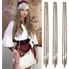 RUNRAYAY Extension per capelli intrecciati, extension con clip, trecce baby, 3 trecce su una clip, 6 trecce in totale, extension sintetiche naturali e morbide lunghe 55 cm Biondo