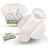 Natissy Salvaslip riutilizzabili con stampa antiscivolo in bambù organico per perdite vaginali (M, 7 pz); 100% traspiranti e comodi; salvaslip lavabili ad alta T° per l'igiene quotidiana di donne (senza PUL)