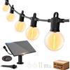 ZOTOYI Catena Luminosa Esterno Solare, 15M Luci da Esterno Giardino Solari IP65 Impermeabile con 20+2 G40 LED Lampadine, Luci Stringa Filo Lampadina USB Ricaricabile per Matrimonio, Festa, Patio