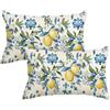 Artoid Mode Set di 2 federe estive con fiori di limone, 30 x 50 cm, per la stagione e la primavera, per il soggiorno, decorazione