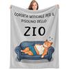 Giftasy Regalo Uomo, Regalo Zio Compleanno - Idea Coperta del Gatto | Regalo Uomo Compleanno Originali, Regalo Zio Natale, Dimensioni:157×132 cm
