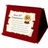 Generico Targa 50° Compleanno | Elegante Regalo Cinquantesimo Compleanno | Cofanetto con Pergamena per Cinquantenne | Biglietto Auguri | Birthday Plate (50 Anni)