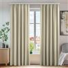 Deconovo Tende Oscuranti Termiche con Nastro a Matita - 2 Stili di Montaggio, Set di 2 Tende Moderne Isolanti per Camera da Letto e Soggiorno, 140x290 CM, Beige Scuro