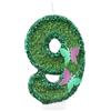 mciskin Candele di compleanno con farfalla glitterata, numero 9 a forma di farfalla verde, per torte, decorazioni per 9° compleanno per ragazze, candele a tema farfalla, decorazioni per torte per ragazze e