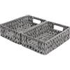 GRANNY SAYS Cestini Bagno Portaoggetti, Set di 2 Cestini Vimini, Cestino Vimini Piccolo, Cestini Portaoggetti con Manici, Cesti Portaoggetti, Ceste in Vimini da Scaffale, Grigio
