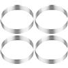 Westmark Stampi per Tartellette, 4 Pezzi - Forme perfette per tartellette e quiche - Risultato di cottura uniforme grazie alla perforazione - Argento, 4 x Ø 10 cm, Cerchio, Ø 10 cm, 4 pezzi