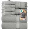 Cloud Pillow Set di Asciugamani 8 Pezzi in Cotone 100%, Ultra Assorbenti
