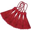 Hetuyon Segnalibro fatto a mano con nappe fai da te: 20 mini ciondoli a forma di nodo cinese setoso con passante per gioielli, orecchini, ghirlande, lauree, feste, portachiavi e piccole decorazioni da