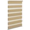 OBdeco - Tenda avvolgibile doppia Klemmfix - senza fori - per finestre - Traslucida e oscurante - 40 x 130 cm - Larghezza del tessuto: circa 36 cm - Sabbia