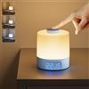 WOBANE Lampada da comodino a LED, dimmerabile, 3 colori di luce, batteria | Ricaricabile tramite USB, senza fili, portatile, funzione di memoria, luce soffusa, luce notturna per bambini