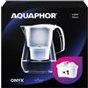 AQUAPHOR Filtro dell'acqua Onyx Bianco incl 1 filtro MAXFOR+ I Filtro dell'acqua dall'aspetto in vetro 4,2l I Riduce il calcare e il cloro I Perfetto per la famiglia I Qualità premium Caraffa