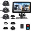 VSYSTO Sistema di telecamere per camion da 7,0 pollici, 4 canali, kit telecamera di retromarcia per furgone, trattore semi rimorchio, camper, HD 1080p anteriore e laterale e posteriore telecamere di