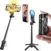 MAGIC JOHN per MagSafe Selfie Stick, Mini Selfie Stick con Luce di Riempimento, Treppiede per Cellulare con Telecomando Bluetooth Rimovibile Compatibile per iPhone, Samsung e Smartphone