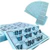 Genérico 960 Cartelle Numerate e Forate per Bingo Tradizionale a 90 Palle (Blu)