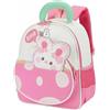 PROTAURI Zainetto Bambina, 2-6 Anni, Zaino Asilo Bimbo Riflettente con Cinturino Torácico, Sacca Asilo Di Grande Capacità Per Asilo, Scuola E Gite, 11L, Rosa Scuro