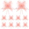 G2PLUS 10PCS Fiocchi Grandi da Regalo Rosa: Fiocco Decorativo da 16 cm, Coccarde Autotiranti Fiocco per Confezioni Regalo, Matrimoni, Compleanni e Natale