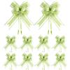 G2PLUS 10PCS Fiocchi Matrimonio Verde Salvia: Fiocco Decorativo da 16 cm, Coccarde Autotiranti Fiocco per Confezioni Regalo, Matrimoni, Compleanni e Natale