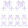 G2PLUS 10PCS Fiocchi Grandi da Regalo Bianchi Iridescente: Fiocco Decorativo da 16 cm, Coccarde Autotiranti Fiocco per Confezioni Regalo, Matrimoni, Compleanni e Natale