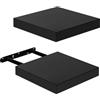 FURNITABLE Mensola da Muro Set di 2 Mensola da Parete Compatte da 20 x 20 cm, in MDF, per Bagno, Cucina, Corridoio, Nero